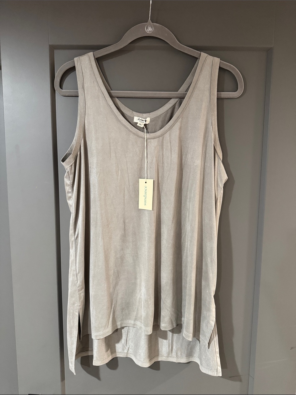 Neutral Gray/Taupe Sleeveless Tank